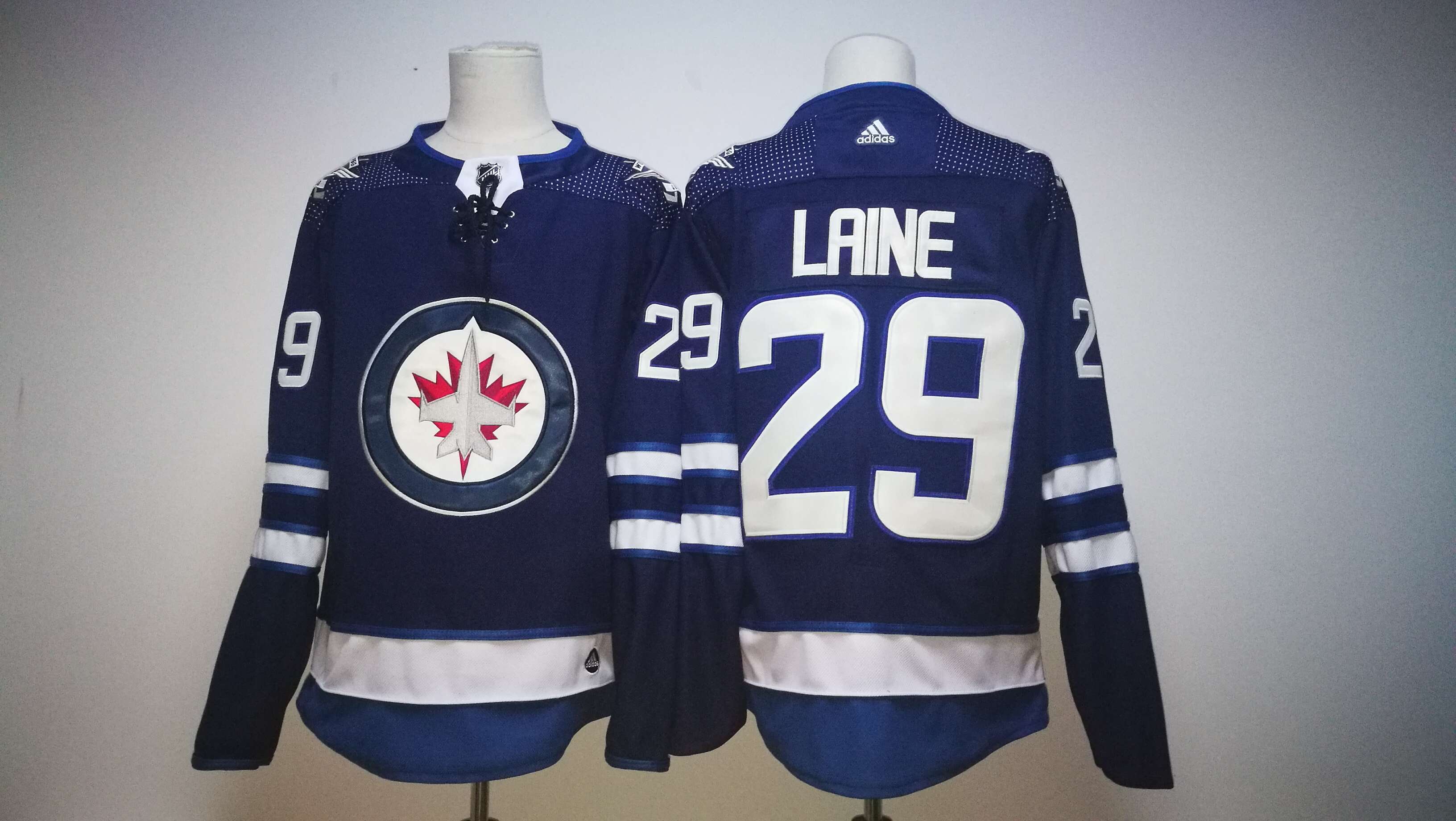 Men Winnipeg Jets #29 Patrik Laine Blue Hockey Stitched Adidas NHL Jerseys->new jersey devils->NHL Jersey